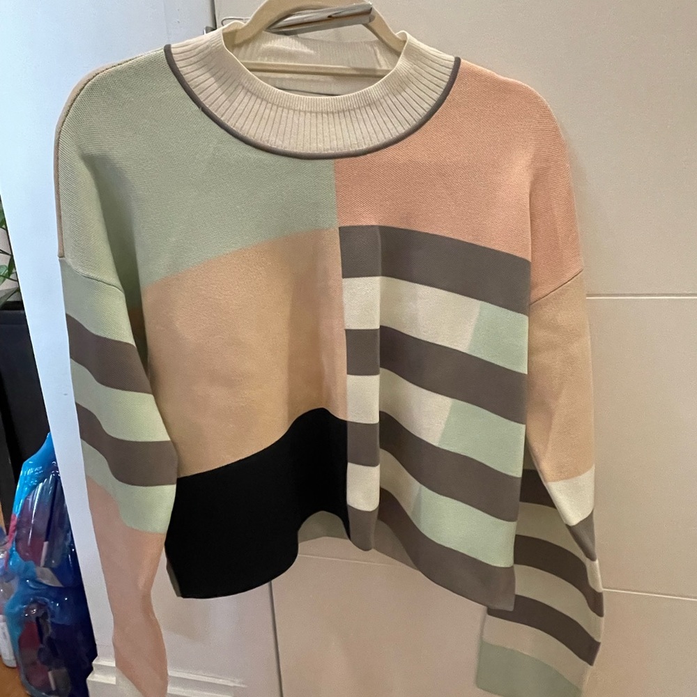 Club Monaco color block sweater
